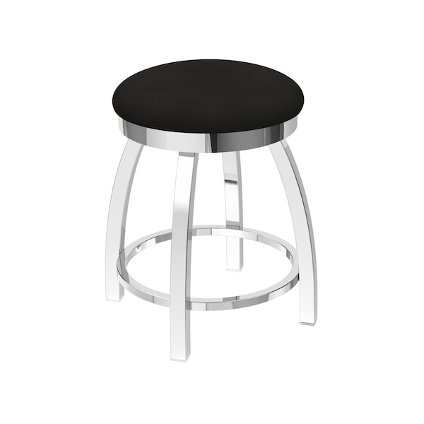 18" Swivel Vanity Stool, Chrome Finish, Canter Espresso Seat